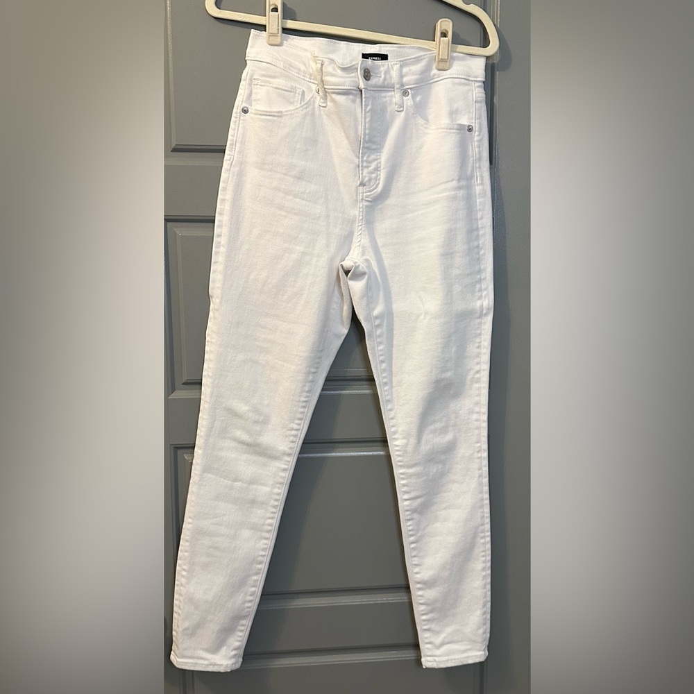 Express Women's Crisp White Skinny Jeans